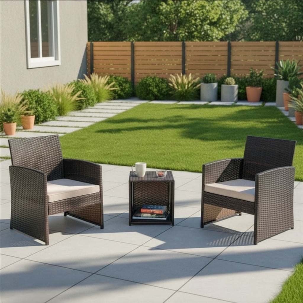Set Tavolinë & Karrige për Oborr 3 Pjesë – Mobilje Elegante për Ambient të Jashtëm