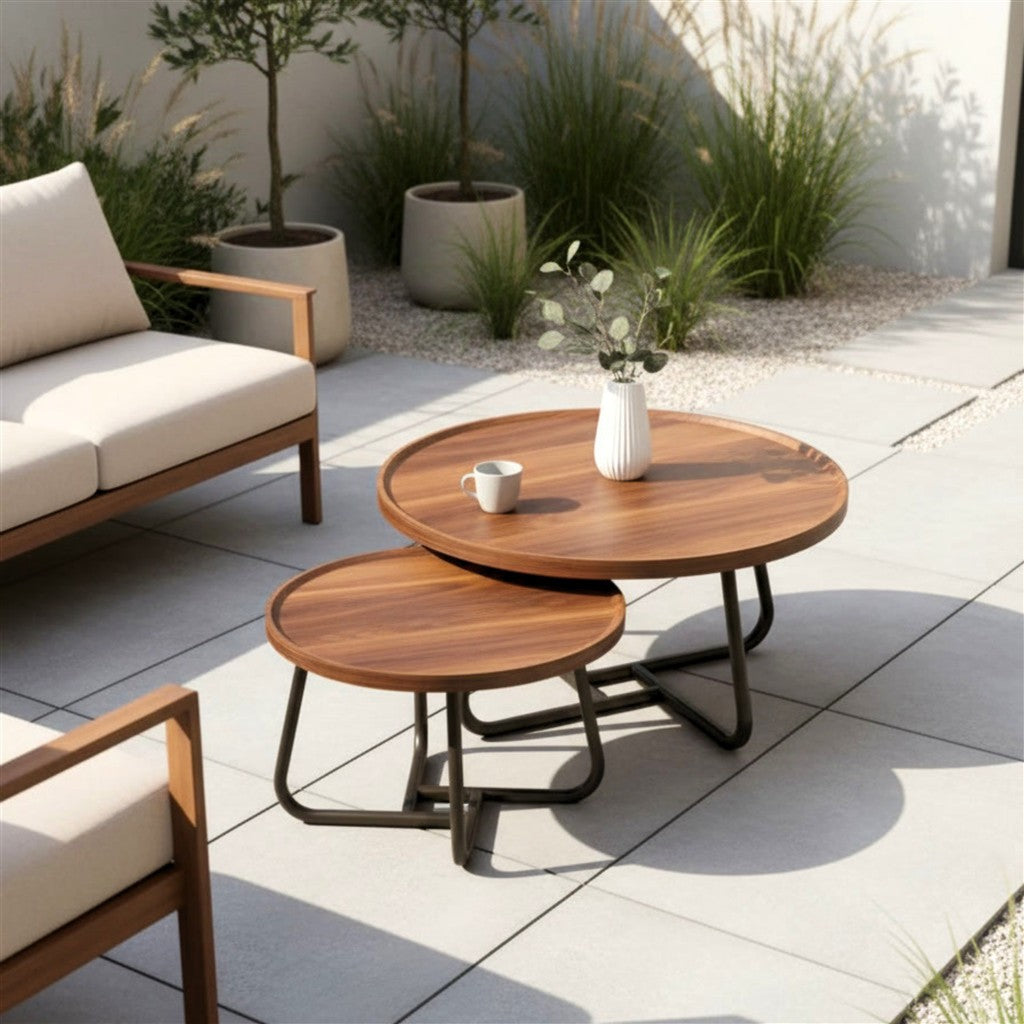 WATER RESISTANT WOOD TABLE SET