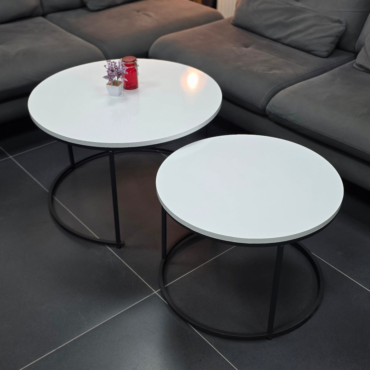Set Tavolinash prej Druri – 2 Copë