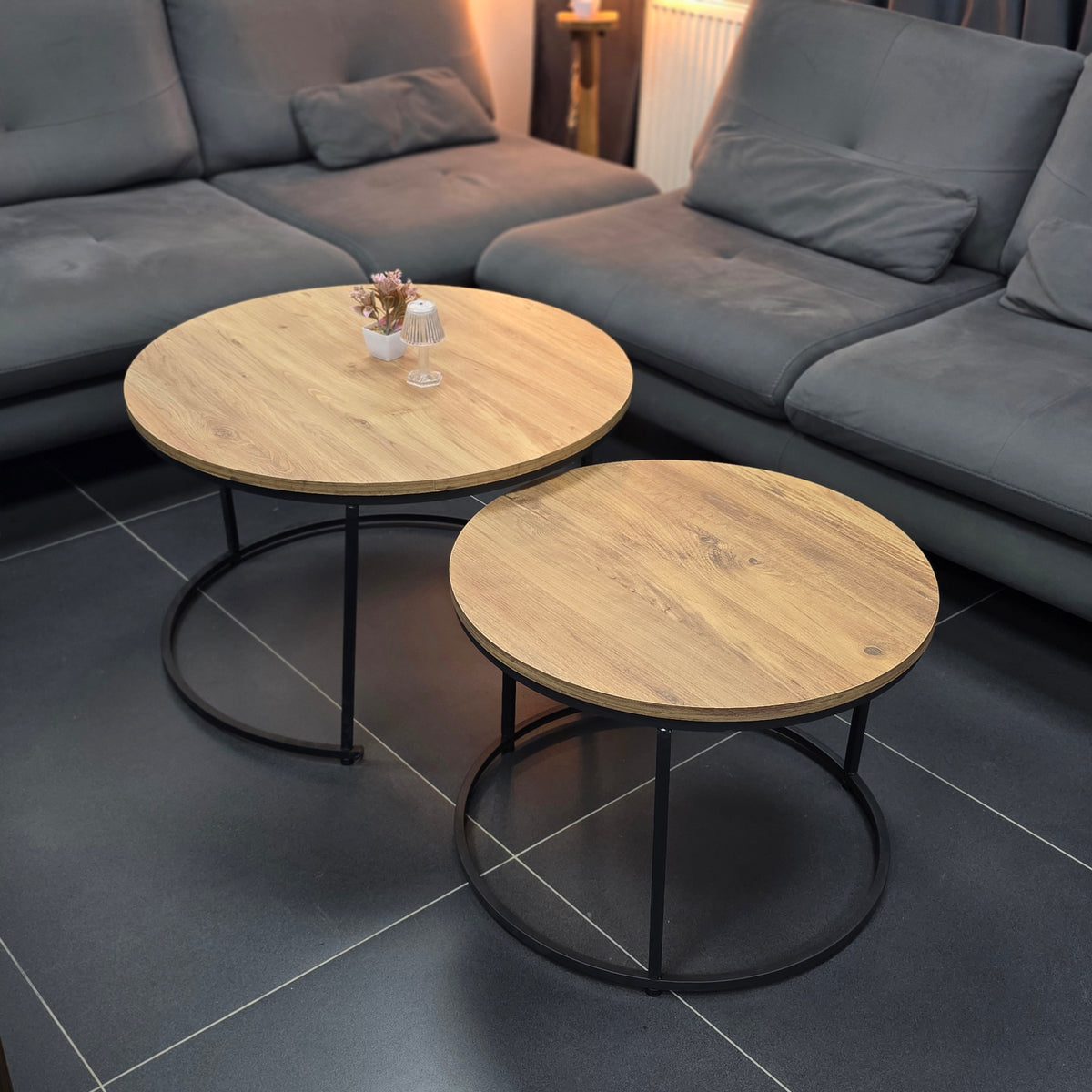 Set Tavolinash prej Druri – 2 Copë