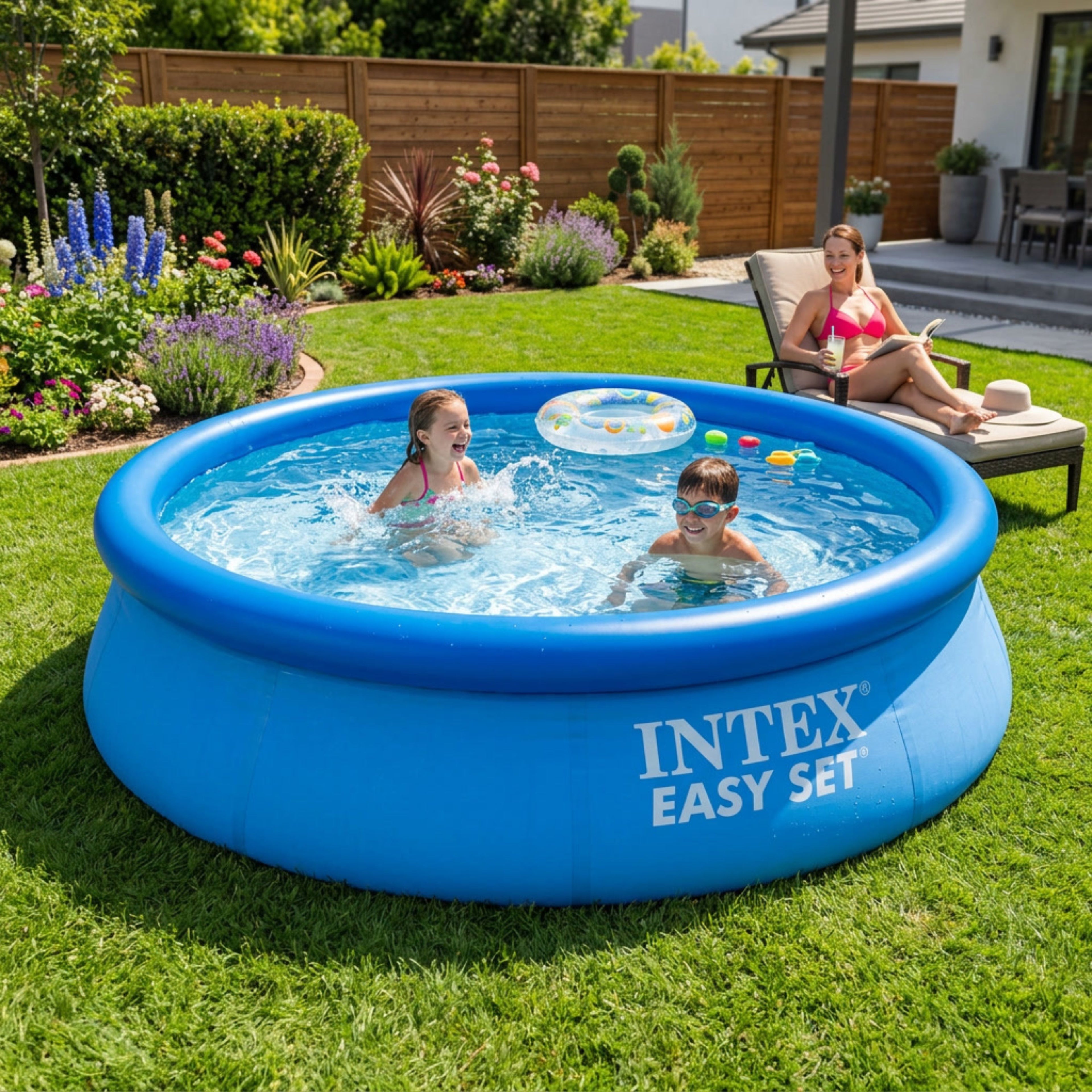 Pishinë Intex Easy Set – Montim i Shpejtë dhe Argëtim për Gjithë Familjen