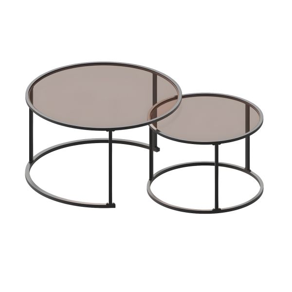 Set Tavolinash me Xham – 2 Copë