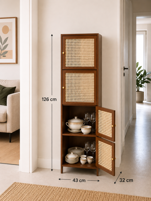 Dollap Modern prej Bambuje me 3 Dyer