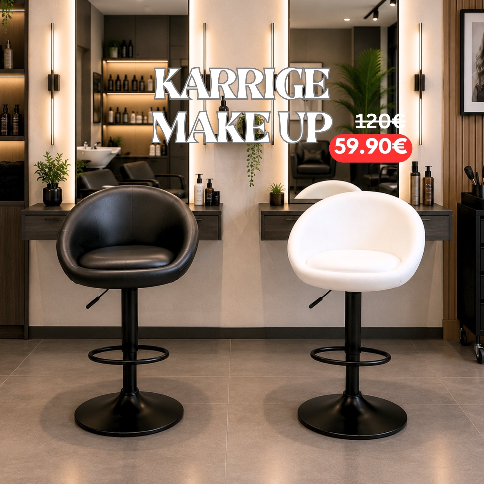Karrige Make Up me Lartësi të Rregullueshme – 60 deri 80 cm