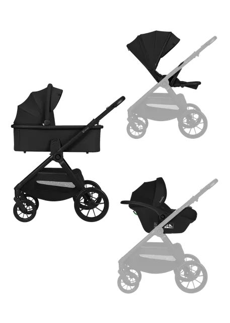 Lionelo Layla Black Onyx – Karrocë 3 në 1