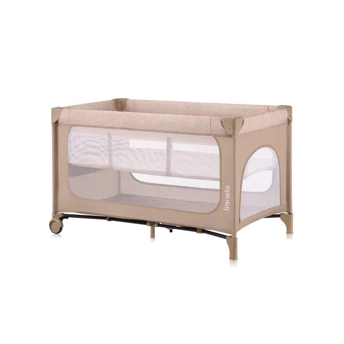 Lionelo Jasmin Easy Fold Beige Sand – Shtrat udhëtimi për bebe