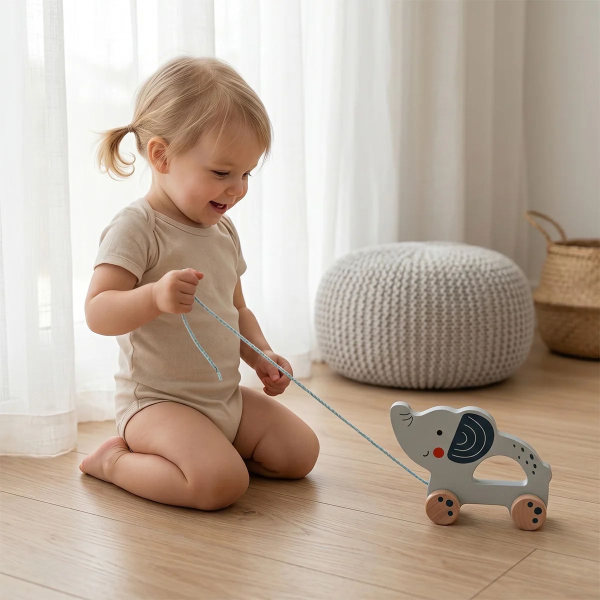 Tooky Toys – Elefant tërheqës