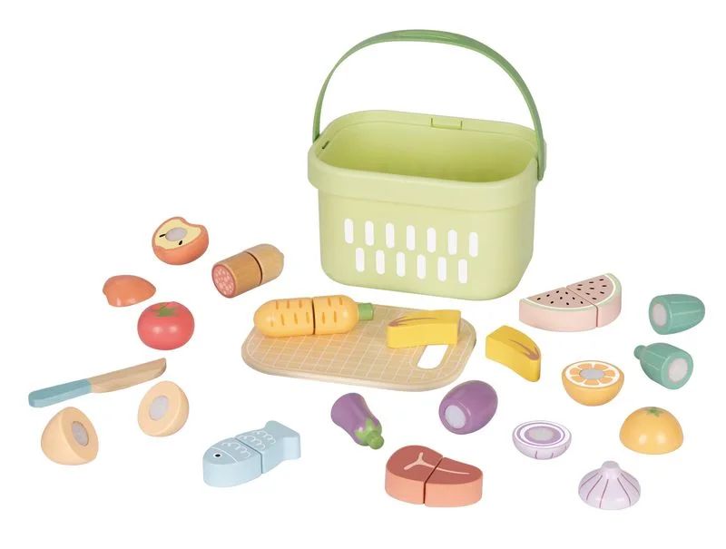 Tooky Toys – Set ushqimesh për prerje prej druri