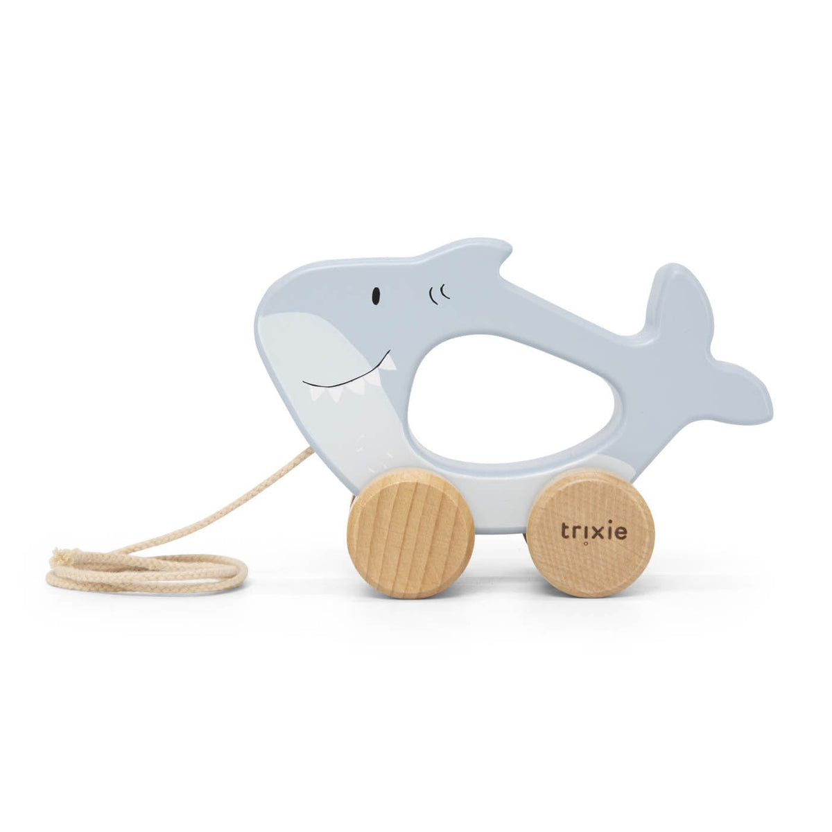 Trixie – Lodër tërheqëse prej druri – Mr. Shark