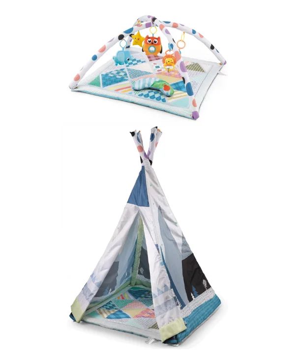 Nordic Play Tent – Vendlojë 2 në 1 me tendë, 82 × 82 × 138 cm