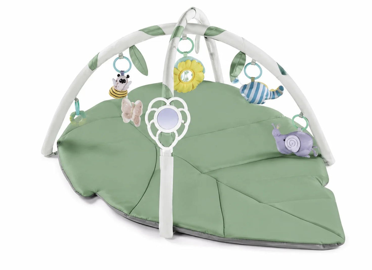 Leaf Forest – Tapet aktivitetesh për bebe, jeshil i çelët, 118 × 85 × 50 cm