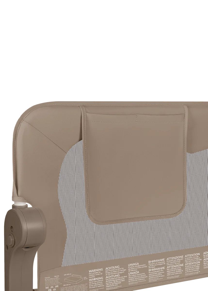 Lionelo Eva Beige Melange – Mbrojtëse anësore për shtrat