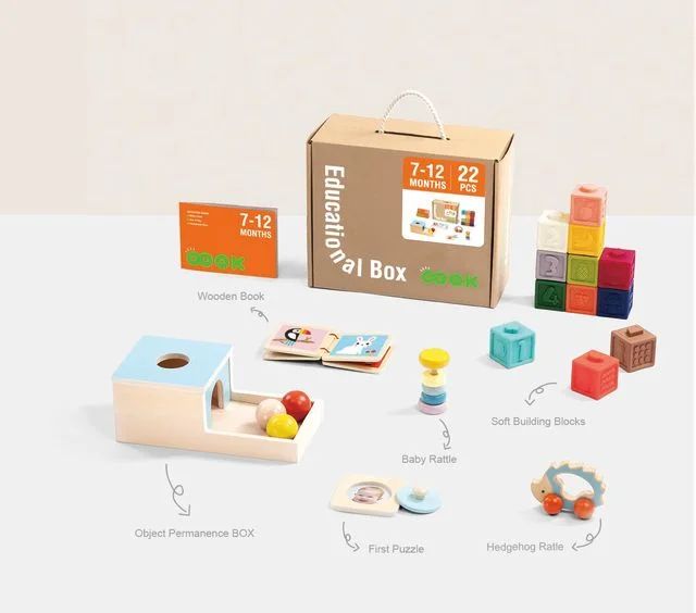 Tooky Toys – Kuti edukative 7–12 muaj