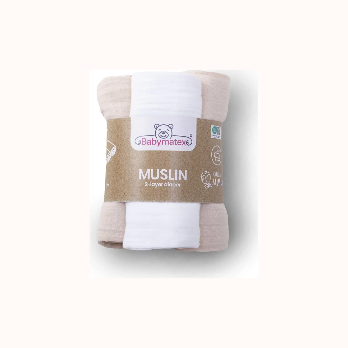 Babymatex Pelena muslini, pako me 3 copë, 70 × 80 cm