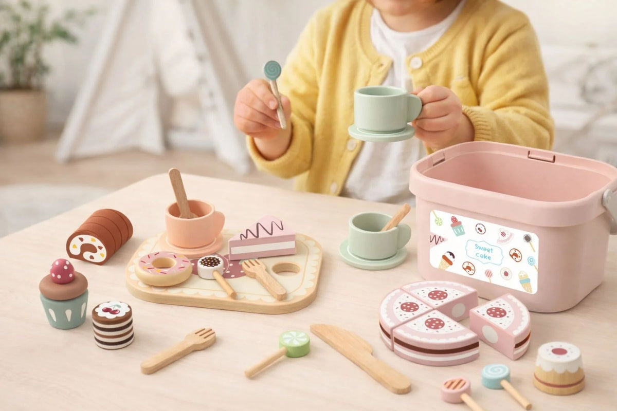 Tooky Toys – Set çaji prej druri