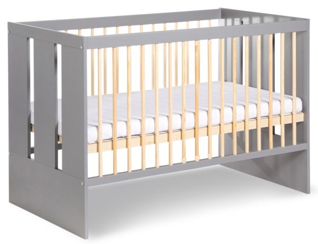 Klups Pauline – Shtrat për bebe 120 × 60 cm, grafit-pishë