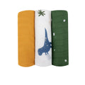 Lionelo Bamboo Set Dino – 3 pelena bambuje 70 × 70 cm
