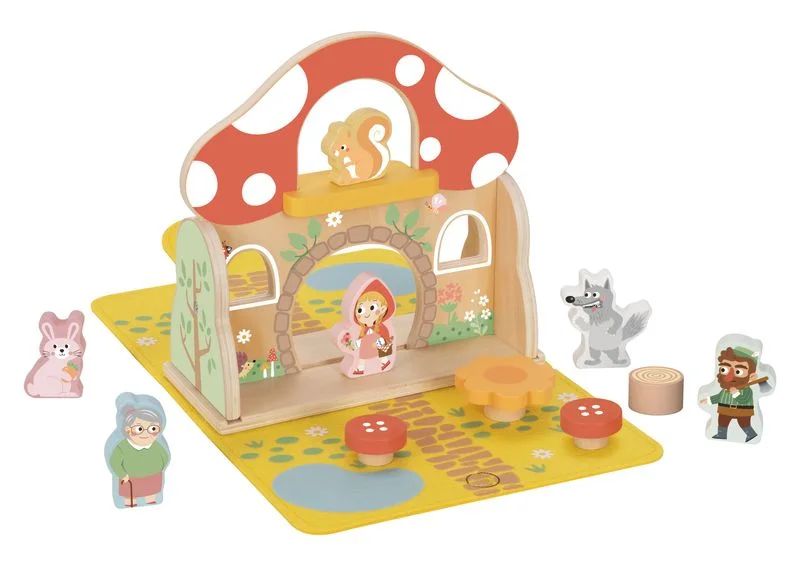 Tooky Toys – Set loje Kësulëkuqja prej druri