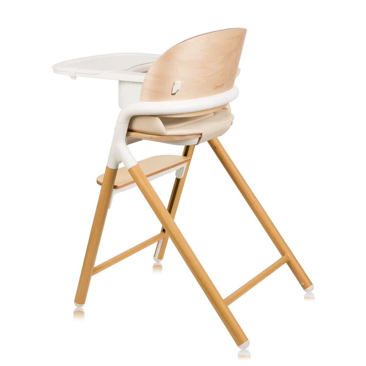 Lionelo Celia e bardhë Natural Wood – Karrige ushqimi