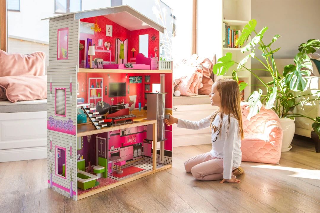 EcoToys Malibu – Shtëpi druri për kukulla