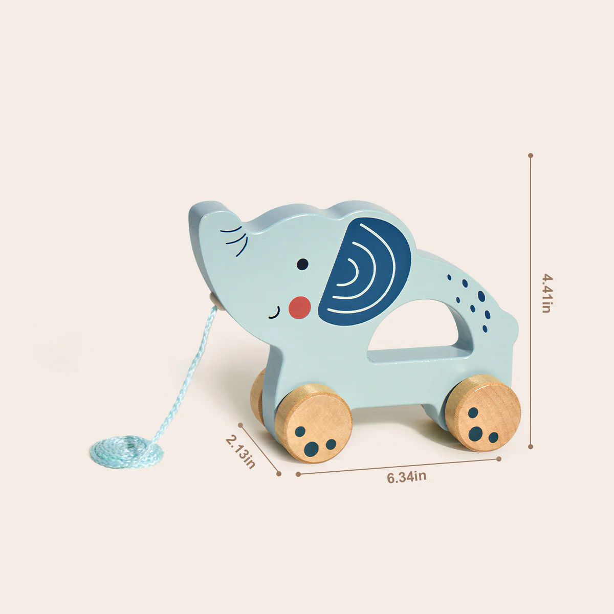 Tooky Toys – Elefant tërheqës