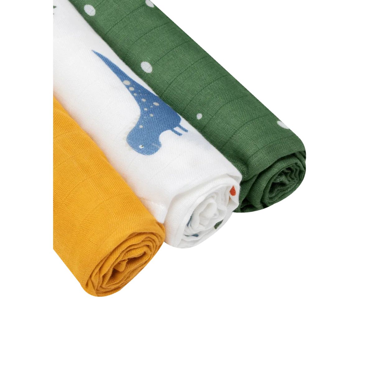 Lionelo Bamboo Set Dino – 3 pelena bambuje 70 × 70 cm