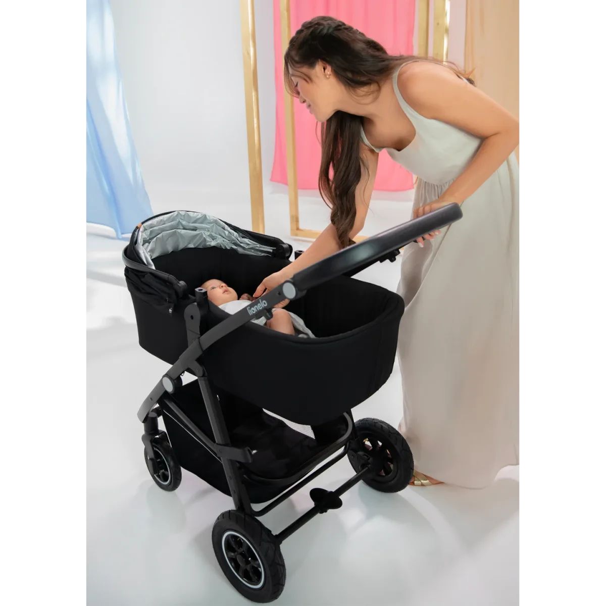 Lionelo Bianka Black Onyx – Karrocë 3 në 1