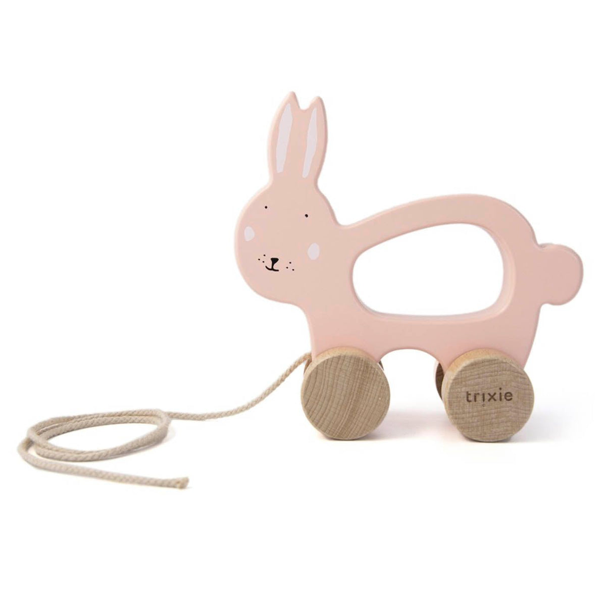 Trixie – Lodër tërheqëse prej druri – Mrs. Rabbit