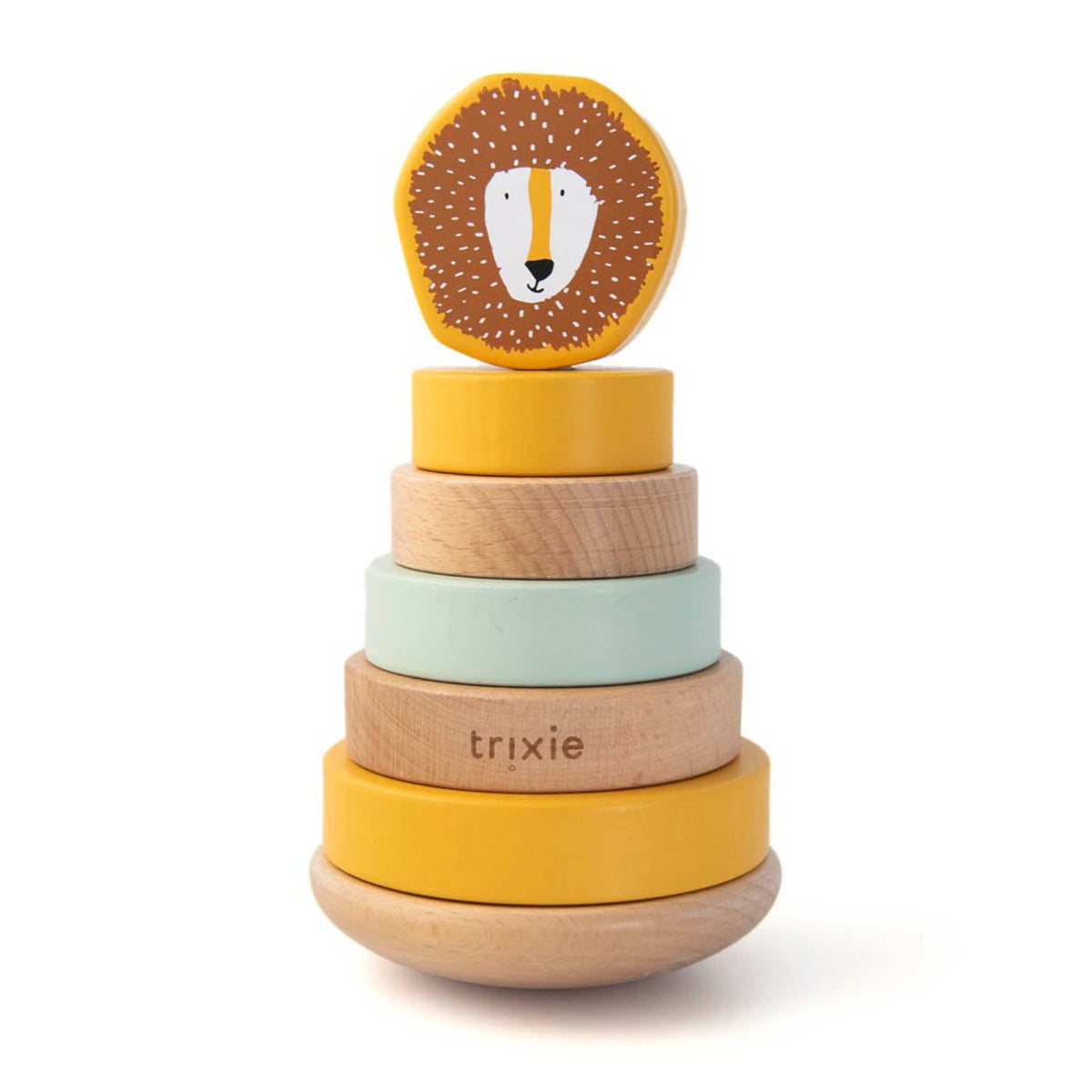 Trixie – Lodër stivuese prej druri – Mr. Lion