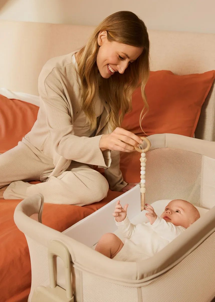 Lionelo Luna Beige Sand – Shtrat për bebe 2 në 1