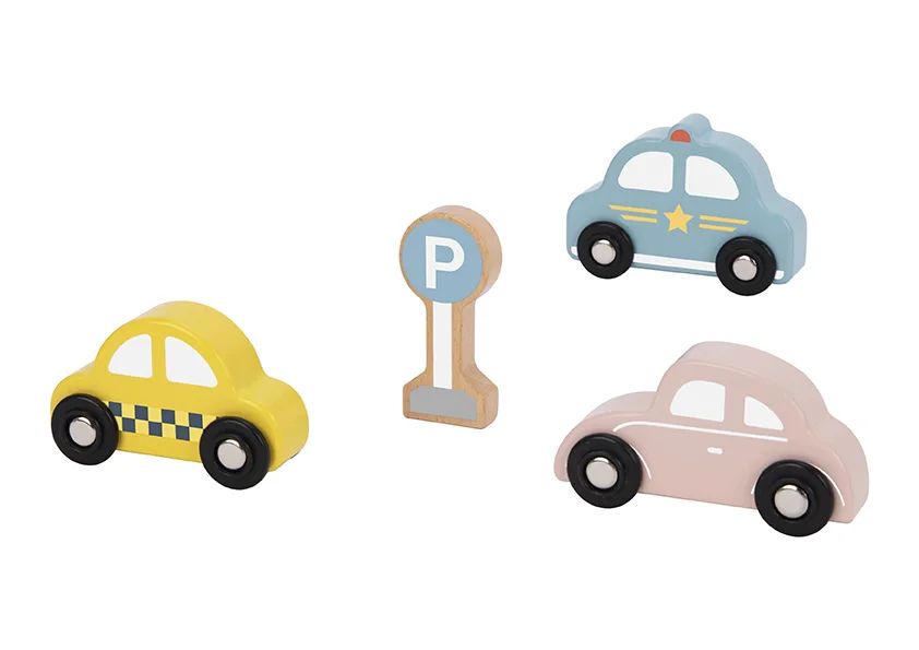 Tooky Toys – Set edukativ me automjete dhe shenja trafiku