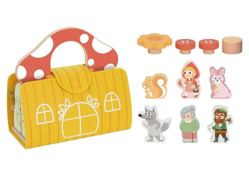 Tooky Toys – Set loje Kësulëkuqja prej druri