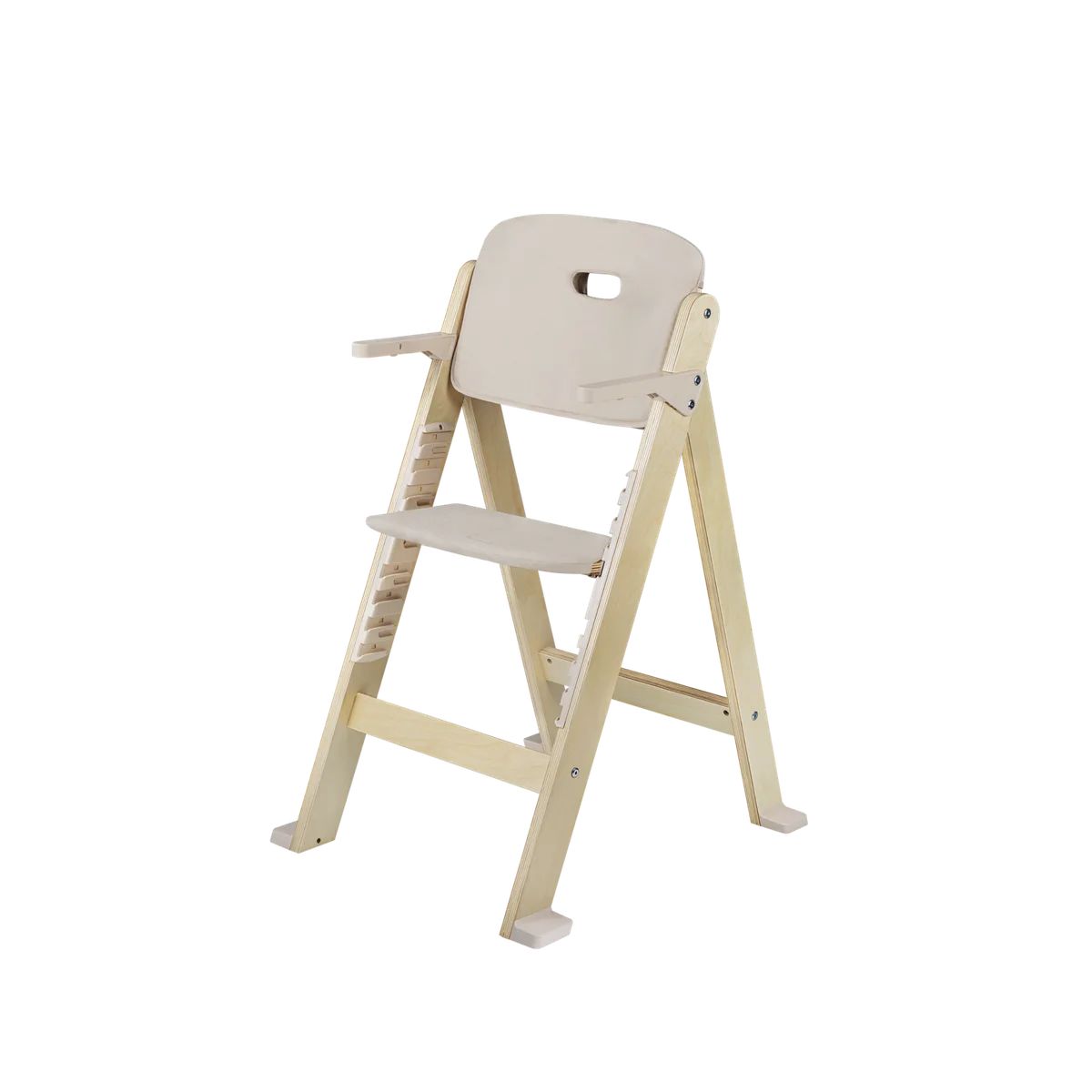 Lionelo Floris Beige Natural – Karrige ushqimi prej druri