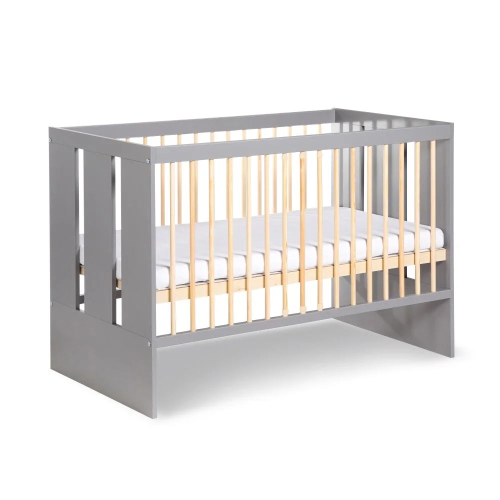 Klups Pauline – Shtrat për bebe 120 × 60 cm, grafit-pishë