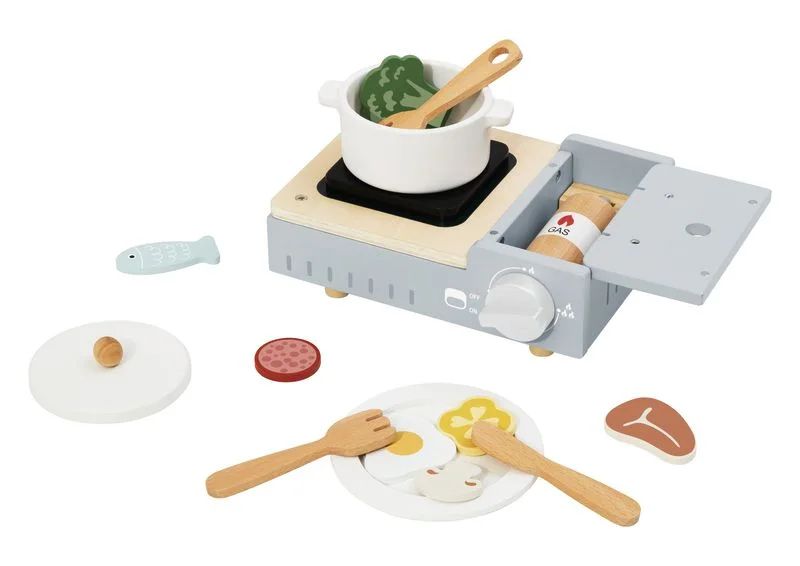 Tooky Toys – Set kampingu me sobë prej druri